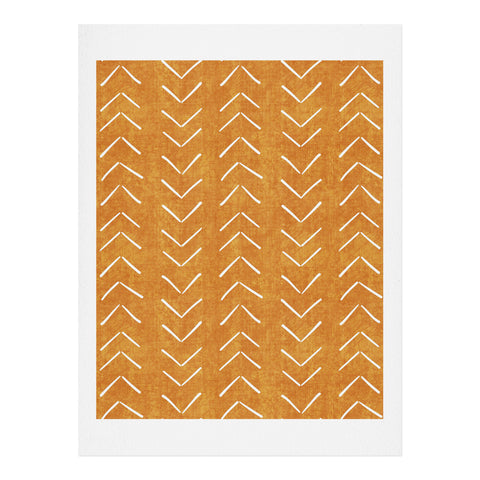 Becky Bailey Mud Cloth Big Arrows in Yellow Art Print