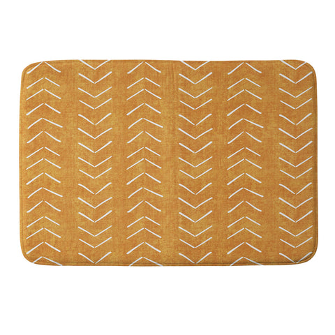 Becky Bailey Mud Cloth Big Arrows in Yellow Memory Foam Bath Mat