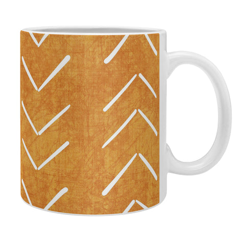 Becky Bailey Mud Cloth Big Arrows in Yellow Coffee Mug