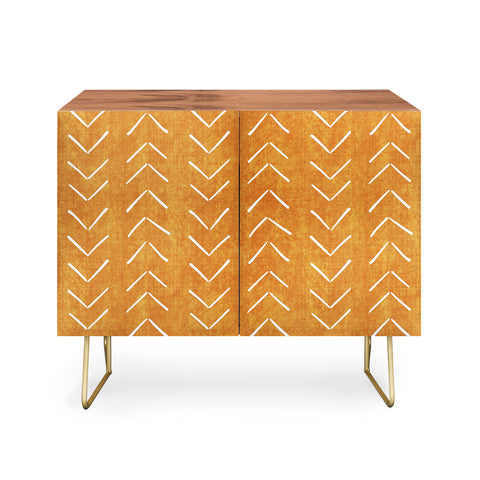Becky Bailey Mud Cloth Big Arrows in Yellow Credenza