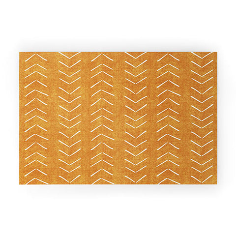 Becky Bailey Mud Cloth Big Arrows in Yellow Welcome Mat