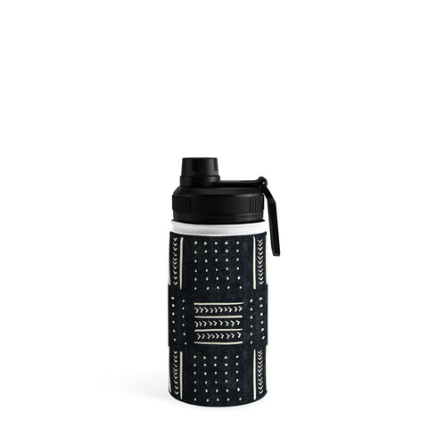 Becky Bailey Mud cloth in black and white Water Bottle