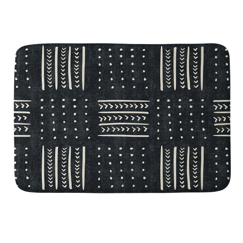 Becky Bailey Mud cloth in black and white Memory Foam Bath Mat