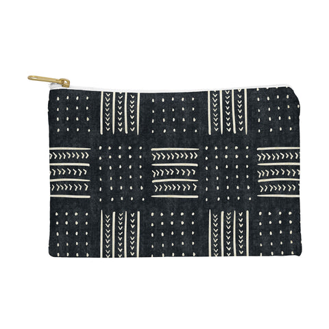 Becky Bailey Mud cloth in black and white Pouch