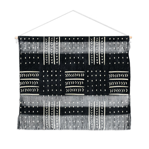 Becky Bailey Mud cloth in black and white Wall Hanging Landscape