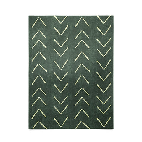 Becky Bailey Mudcloth Big Arrows in Leaf Green Poster