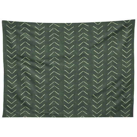 Becky Bailey Mudcloth Big Arrows in Leaf Green Tapestry