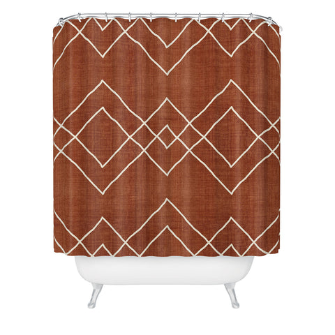 Becky Bailey Nudo in Rust Shower Curtain
