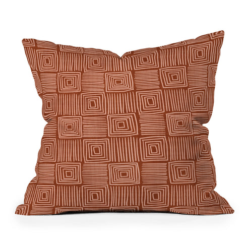 Becky Bailey Oasis in Rust Throw Pillow