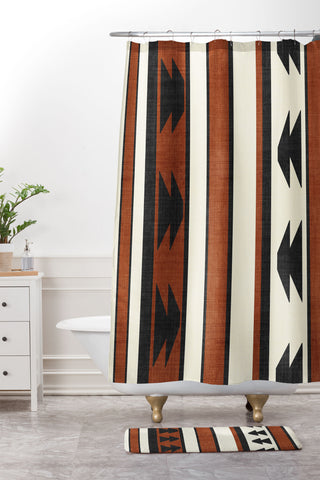 Becky Bailey Province in Rust Shower Curtain And Mat