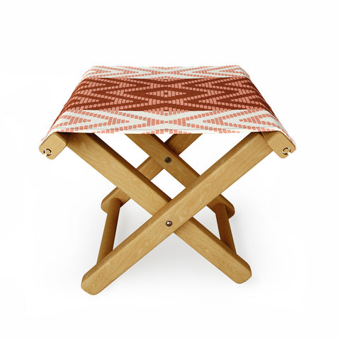 Becky Bailey Rattan in Rust Folding Stool