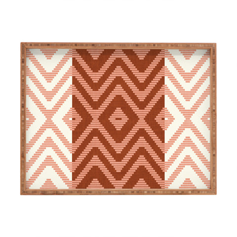 Becky Bailey Rattan in Rust Rectangular Tray