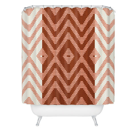 Becky Bailey Rattan in Rust Shower Curtain