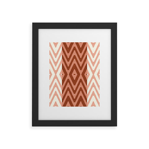 Becky Bailey Rattan in Rust Framed Art Print