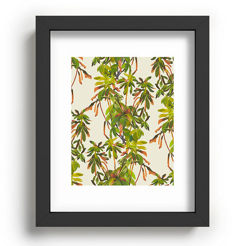 Becky Bailey Rhododendron Plant Pattern Recessed Framing Rectangle