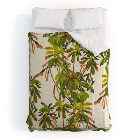Becky Bailey Rhododendron Plant Pattern Comforter