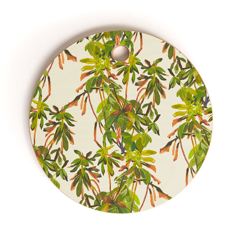 Becky Bailey Rhododendron Plant Pattern Cutting Board Round