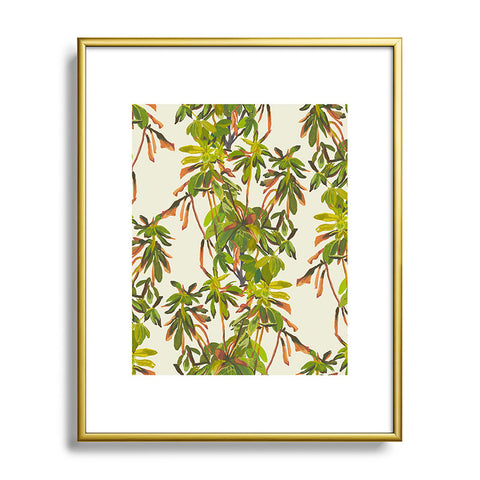 Becky Bailey Rhododendron Plant Pattern Metal Framed Art Print