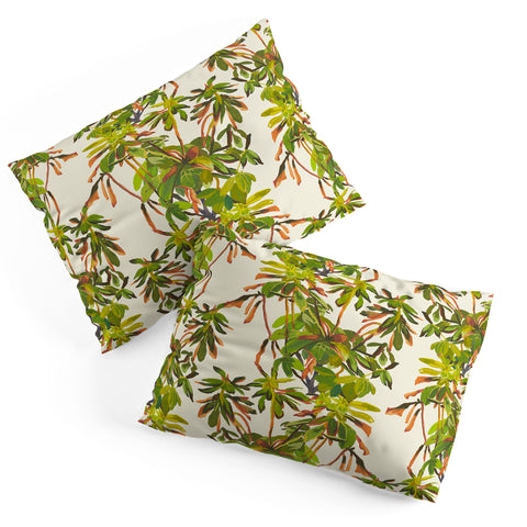 Becky Bailey Rhododendron Plant Pattern Pillow Shams