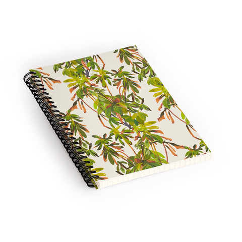 Becky Bailey Rhododendron Plant Pattern Spiral Notebook