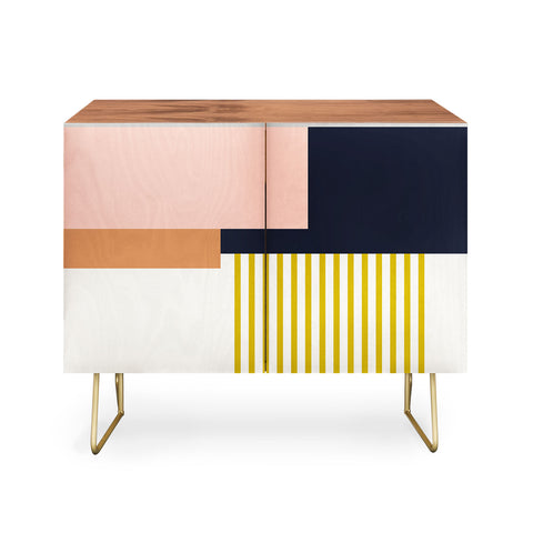 Becky Bailey Sol Abstract Geometric Print i Credenza