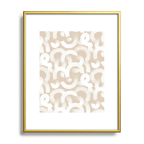 Becky Bailey Tor in Tan Metal Framed Art Print