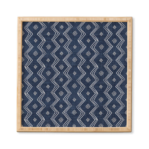 Becky Bailey Village in Navy Blue Framed Wall Art