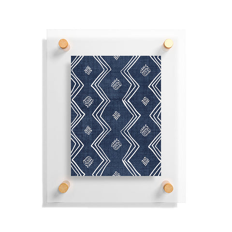 Becky Bailey Village in Navy Blue Floating Acrylic Print