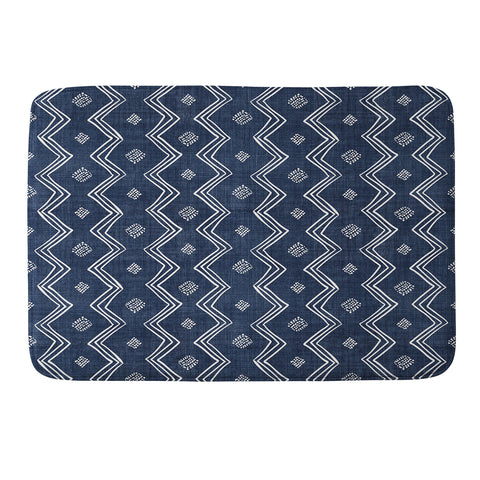 Becky Bailey Village in Navy Blue Memory Foam Bath Mat