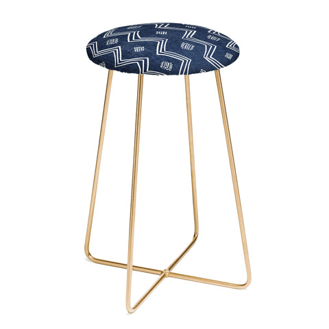 Becky Bailey Village in Navy Blue Counter Stool