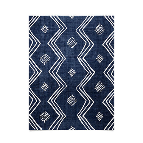 Becky Bailey Village in Navy Blue Poster