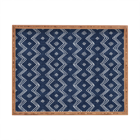 Becky Bailey Village in Navy Blue Rectangular Tray