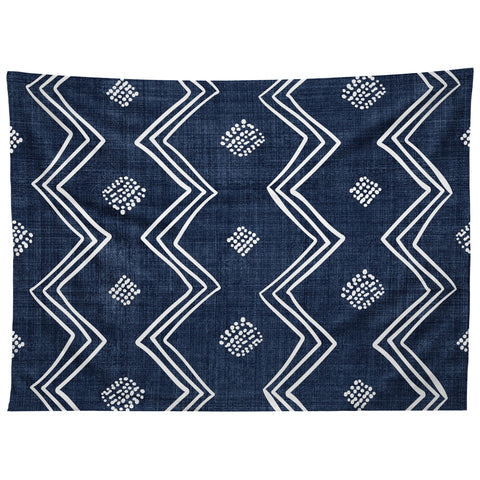 Becky Bailey Village in Navy Blue Tapestry
