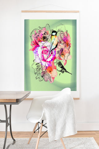Bel Lefosse Design Birds And Flowers Art Print And Hanger