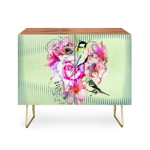 Bel Lefosse Design Birds And Flowers Credenza