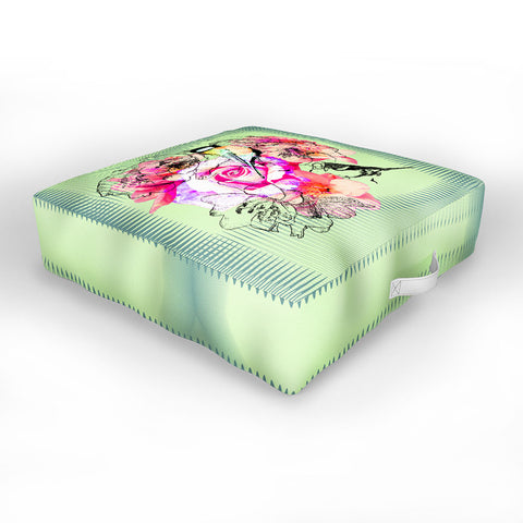 Bel Lefosse Design Birds And Flowers Outdoor Floor Cushion