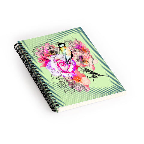 Bel Lefosse Design Birds And Flowers Spiral Notebook