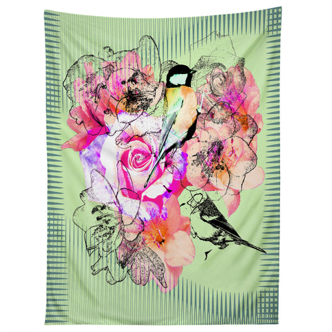 Bel Lefosse Design Birds And Flowers Tapestry