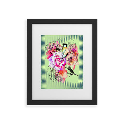 Bel Lefosse Design Birds And Flowers Framed Art Print