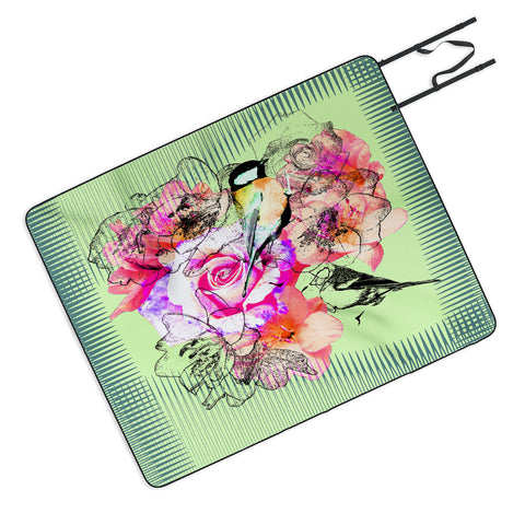 Bel Lefosse Design Birds And Flowers Picnic Blanket