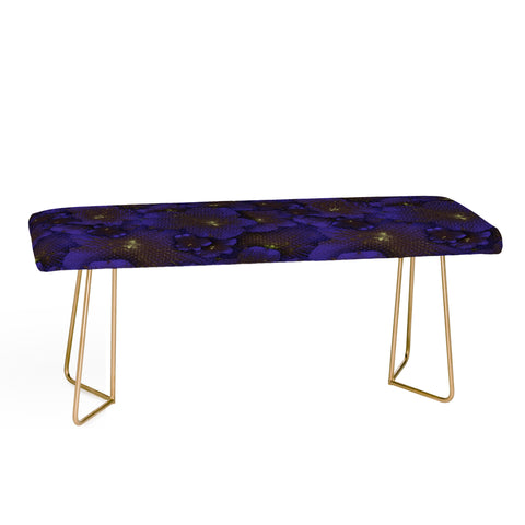 Bel Lefosse Design Electric Blue Orchid Bench