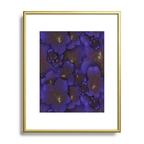 Bel Lefosse Design Electric Blue Orchid Metal Framed Art Print