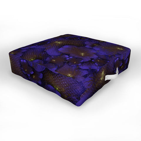Bel Lefosse Design Electric Blue Orchid Outdoor Floor Cushion