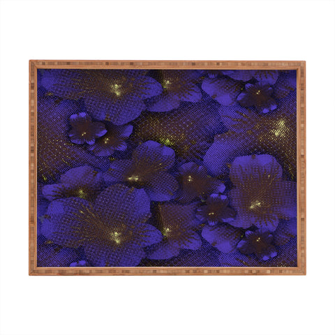 Bel Lefosse Design Electric Blue Orchid Rectangular Tray