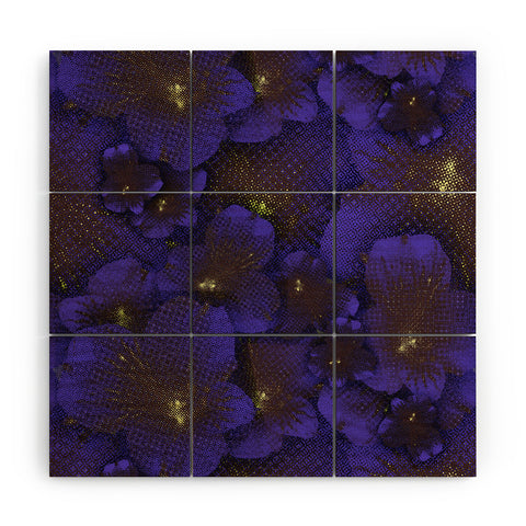 Bel Lefosse Design Electric Blue Orchid Wood Wall Mural