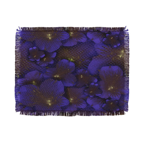 Bel Lefosse Design Electric Blue Orchid Throw Blanket