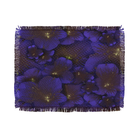 Bel Lefosse Design Electric Blue Orchid Throw Blanket