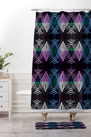 Bel Lefosse Design Ethnic Shower Curtain And Mat