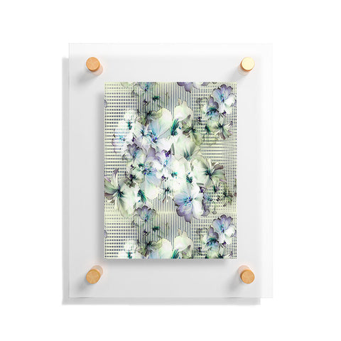 Bel Lefosse Design Flowers And Lines Floating Acrylic Print