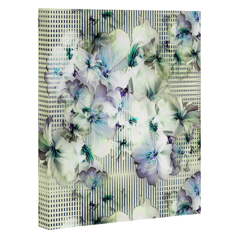 Bel Lefosse Design Flowers And Lines Art Canvas